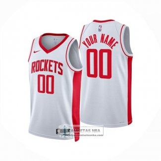 Camiseta Houston Rockets Personalizada Association 2024-25 Blanco