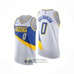 Camiseta Indiana Pacers Tyrese Haliburton NO 0 Ciudad Authentic 2025-26 Blanco