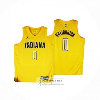 Camiseta Indiana Pacers Tyrese Haliburton NO 0 Statement 2025-26 Amarillo
