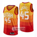Camiseta Jazz Donovan Mitchell Ciudad 2018-19 Naranja