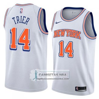 Camiseta Knicks Allonzo Trier Statement 2018 Blanco