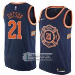 Camiseta Knicks Damyean Dotson Ciudad 2018 Azul