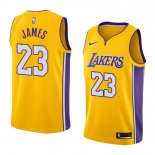 Camiseta Lakers Lebron James Icon 2017-18 Amarillo