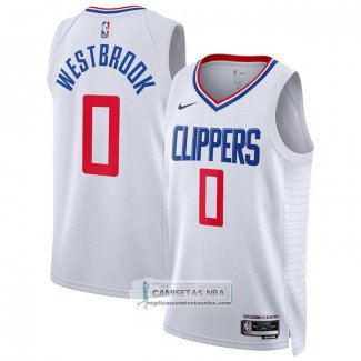 Camiseta Los Angeles Clippers Russell Westbrook NO 0 Association 2022-23 Blanco