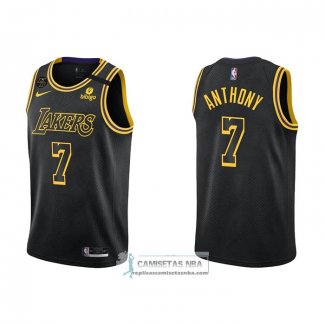 Camiseta Los Angeles Lakers Carmelo Anthony NO 7 Mamba 2021-22 Negro