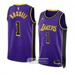 Camiseta Los Angeles Lakers D'Angelo Russell NO 1 Statement 2022-23 Violeta