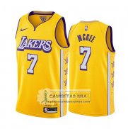 Camiseta Los Angeles Lakers Javale Mcgee Ciudad Edition Amarillo