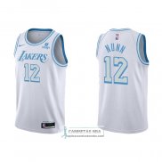 Camiseta Los Angeles Lakers Kendrick Nunn NO 12 Ciudad 2021-22 Blanco