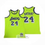 Camiseta Los Angeles Lakers Kobe Bryant NO 24 Mitchell & Ness 2007-08 Verde