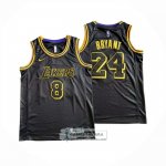 Camiseta Los Angeles Lakers Kobe Bryant NO 8 24 Negro