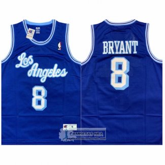 Camiseta Los Angeles Lakers Kobe Bryant NO 8 Mitchell & Ness Champion Violeta