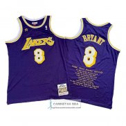 Camiseta Los Angeles Lakers Kobe Bryant Violeta