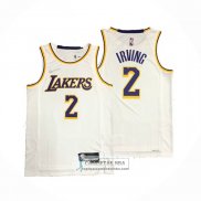 Camiseta Los Angeles Lakers Kyrie Irving NO 2 Association Blanco