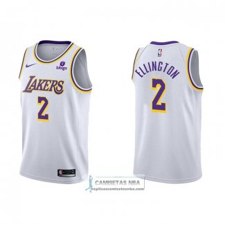 Camiseta Los Angeles Lakers Wayne Ellington NO 2 Association 2021-22 Blanco