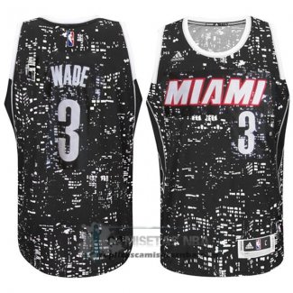 Camiseta Luces de la Ciudad Heats Wade Negro