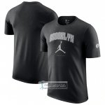 Camiseta Manga Corta Brooklyn Nets Essential Ciudad Negro