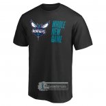 Camiseta Manga Corta Charlotte Hornets Whole New Game Negro