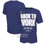 Camiseta Manga Corta Detroit Pistons 2025 NBA Playoffs Azul