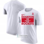 Camiseta Manga Corta Houston Rockets Blanco