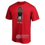 Camiseta Manga Corta Houston Rockets James Harden Star Player Rojo