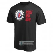 Camiseta Manga Corta Los Angeles Clippers Whole New Game Negro