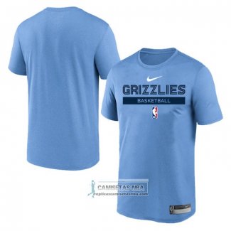 Camiseta Manga Corta Memphis Grizzlies Practice Performance 2022-23 Azul