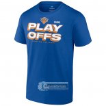 Camiseta Manga Corta New York Knicks 2023 NBA Playoffs Azul