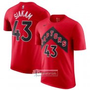 Camiseta Manga Corta Toronto Raptors Pascal Siakam Icon Rojo