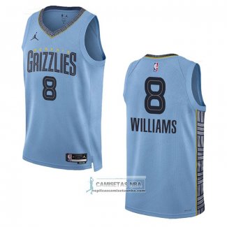 Camiseta Memphis Grizzlies Ziaire Williams NO 8 Statement 2022-23 Azul