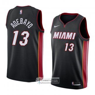 Camiseta Miami Heat Bam Adebayo Icon 2018 Negro