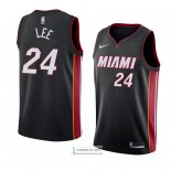 Camiseta Miami Heat Marcus Lee Icon 2018 Negro