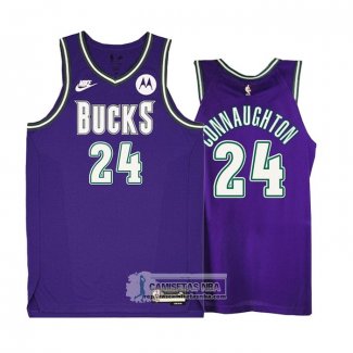 Camiseta Milwaukee Bucks Pat Connaughton NO 24 Classic 2022-23 Violeta