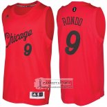 Camiseta Navidad Bulls Rajon Rondo 2016 Rojo