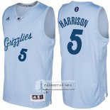 Camiseta Navidad Grizzlies Andrew Harrison 2016 Claro Azul