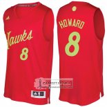 Camiseta Navidad Hawks Dwight Howard 2016 Rojo