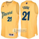 Camiseta Navidad Pacers Thaddeus Young 2016 Dolado