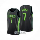 Camiseta Nino Boston Celtics Jaylen Brown NO 7 Ciudad 2024-25 Negro