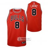 Camiseta Nino Chicago Bulls Zach Lavine NO 8 Icon Rojo