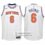 Camiseta Nino Knicks Kristaps Porzingis 2017-18 Blanco