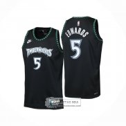 Camiseta Nino Minnesota Timberwolves Anthony Edwards NO 5 Classic 2025-26 Negro