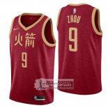 Camiseta Nino Rockets Zhou Qi Ciudad 2018-19 Rojo