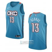 Camiseta Oklahoma City Thunder Paul George NO 13 Ciudad 2018-19 Azul