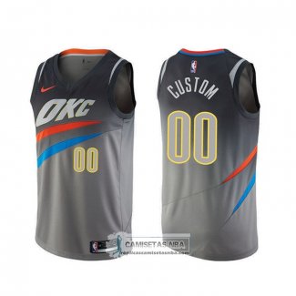 Camiseta Oklahoma City Thunder Personalizada Ciudad Gris