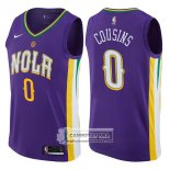 Camiseta Pelicans Demarcus Cousins Ciudad 2017-18 Violeta