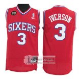 Camiseta Philadelphia 76ers Allen Iverson 10th Retro Rojo