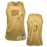 Camiseta Philadelphia 76ers Allen Iverson Mitchell Ness 2000-01 Oro