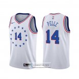 Camiseta Philadelphia 76ers Norvel Pelle Earned 2019-20 Blanco