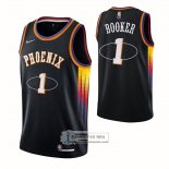 Camiseta Phoenix Suns Devin Booker 75th Anniversary 2022 Negro