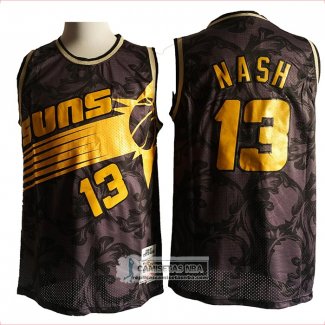Camiseta Phoenix Suns Steve Nash Hardwood Classics Negro