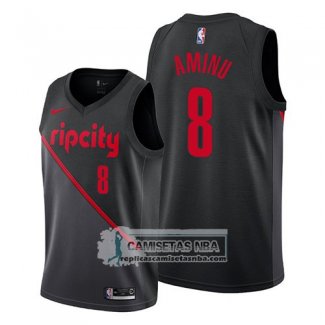 Camiseta Portland Trail Blazers Al Farouq Aminu Ciudad 2019 Negro